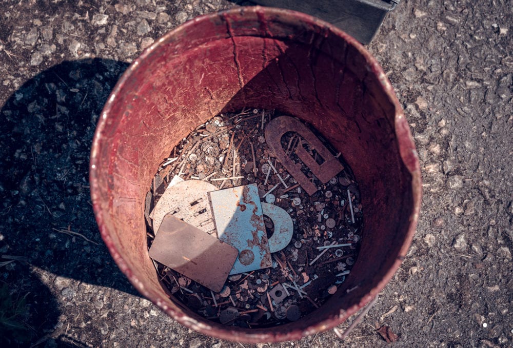 Bucket Of Scrap Metal