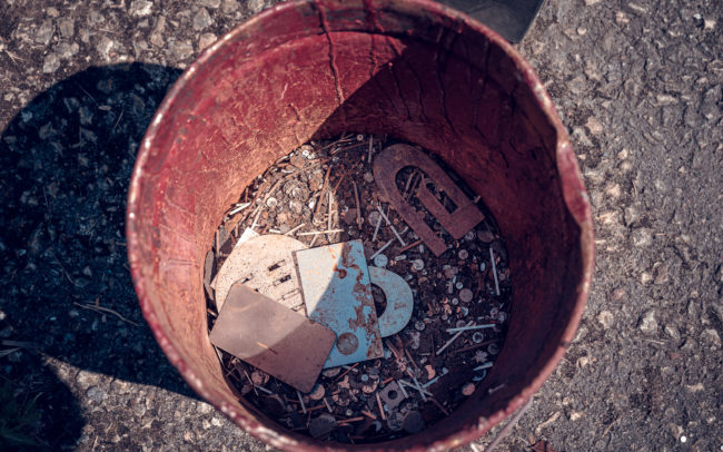 Bucket Of Scrap Metal